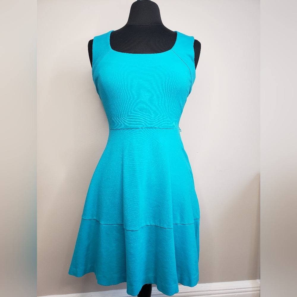 Banana Republic Sleeveless Turquoise Summer Dress | Size 4p